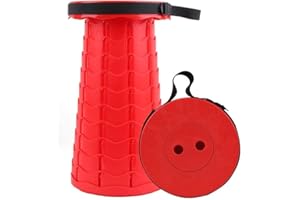 Benebomo Tabouret Pliant rétractable en Plein air télescopique,Réglable en Hauteur Chaise Pliante Portable,Randonnée Camping pêche Reste Chasse Tabouret Pliant en Chaise (Noir)