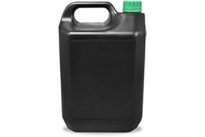 Lubrisolve 5 Litres HDPE Jerrycan and Tamper Evident Cap (38mm) – Black Large Water Bottle Storage Container