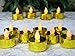 Produktbild Gold Candles - Set of 12 Metallic Gold LED Tea Light Candles - Flameless Candles - Flickering Candles - Gold Wedding Decorations - 50th Wedding Anniversary Decorations - Over the Hill Decorations - Restaurant Candles by Banberry Designs