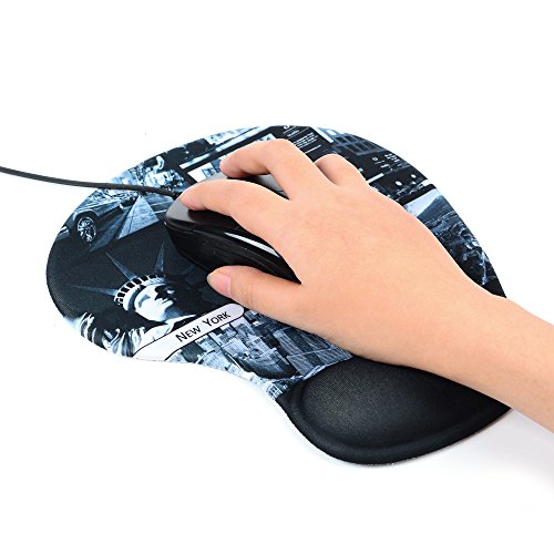 BADALink Gel Retro-Motiv Mousepad Handgelenkschutz Schöne Persönlichkeit Farbe Silikon-Pads Mousepads Gaming Mauspad or Fast and Accurate Control mit Welcome To New York Design - 6