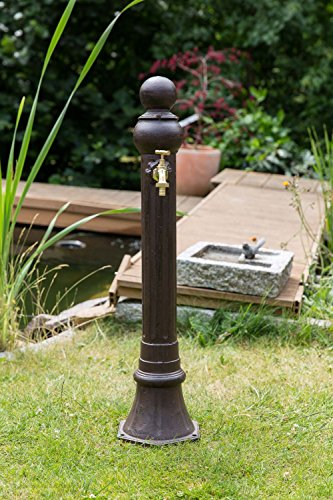 Standbrunnen 85cm Alu Braun Brunnen Waschbecken Garten im antik Stil fountain - 6