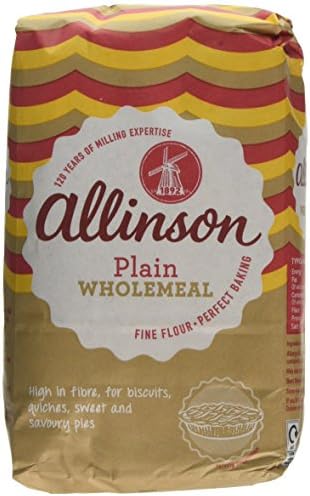 Allinson Flour Plain Wholemeal Flour, 1 kg, Pack of 10