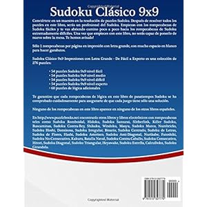 Sudoku Clásico 9x9 Impresiones con Letra Grande - De Fácil a Experto - Volumen 6 - 276 Puzzles