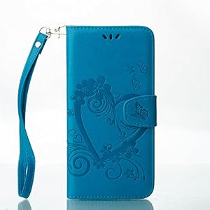 Galaxy J1 2016 Case,Galaxy J1 2016 Wallet Case,Leeook Retro Elegant Pretty Creative Purple Embossing Love Heart… - Image 2