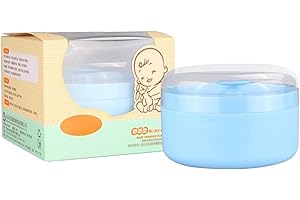 BommFu Contenitore Per Talco,Scatola per Piumino Asciutto - Porta Spugne Per Viso Ascelle Spalle Custodia Da Viaggio Casa Cura Quotidiana