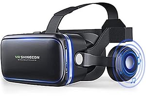 VR SHINECON Casque VR 3D VR Lunettes de réalité pour Jeux et Films Virtuelle avec Autres Smartphones sous Android 4,5 à 6,3