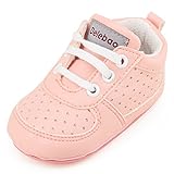 babyschuhe stricken anleitung kostenlos  DELEBAO Babyschuhe Krabbelschuhe Turnschuhe Lauflernschuhe Weiche Sohle Baby Schuhe Lederschuhe Erste Kinderschuhe Kleinkind für Mädchen Jungen (Pink,9-12 Monate)