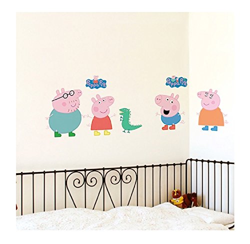 Peppa Wutz-Aufkleber, Abziehen & Aufkleben, perfekt für Kinderzimmer/Spielzimmer - 4