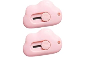 Fopytu Mini coupeur d'art en forme de nuage, couteau rétractable portable pour couper les enveloppes, sacs en plastique, déballage express, papier de coupe manuel