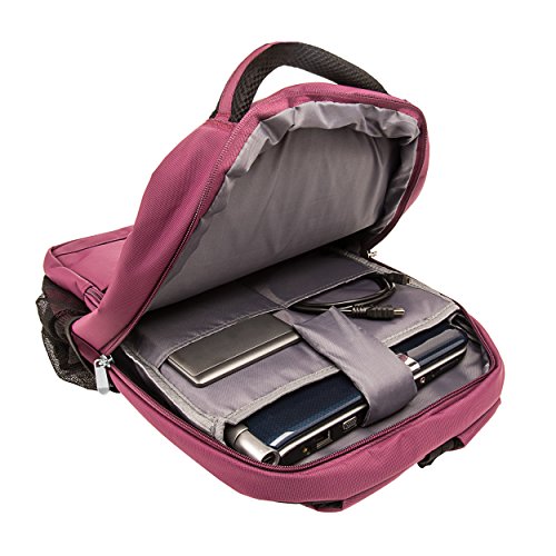 VanGoddy Germini Series Gepolsterte Laptop / Ultrabook Backpack-Rucksack, für Uni, Schule, Reise, mit gefütterter Laptop-Einlage, Abmessungen (Schwarz) - 3