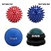 Produktbild BeGrit Massage Ball Roller Set - 1 Lacrosse, 1 Harz Marmor Rolle, 1 Hart und 1 weiche Spiky-Ball Combo Pack - für Release und Deep Tissue Triggerpunkt und Physiotherapie - Therapeutische Fuß MuskelMassager, Handtrainer Greifer oder Ball Set
