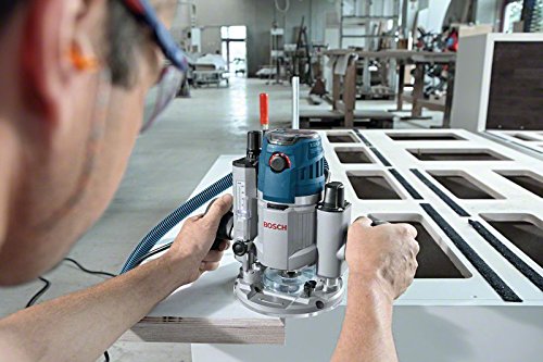 Bosch Professional GOF 1600 CE Oberfräse, 8/12 mm Spannzange, Absaugadapter, Parallelanschlag, Spannzangen, Zentrierstift, 1.600 W, L-Boxx - 2