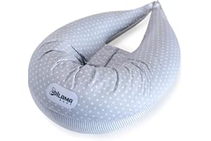 Dilamababy Coussin de Grossesse et Coussin Allaitement en Flocons de Memoire de Forme et Fiber Balls