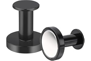 Keukenket Magnethaken Extra Stark Groß,36MM Neodym Magnete mit Haken Schwarz,N52 Magnete Extra Stark Hakenmagnete,magnethaken magnet haken sehr stark für Eisentüren Camping Garage Küche Badezimmer