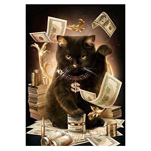 Moresave 5D Diamant Stickerei Mosaik Karikatur Katze Diamant Malerei Stickpackungen