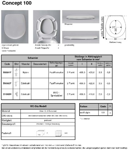 Haro Gola HARO WC-Sitz m.Deckel weiss Edelstahlscharnier - 2