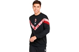 PUMA AC Milan Fanswear 2022-2023, Felpa, Black-Tango Red
