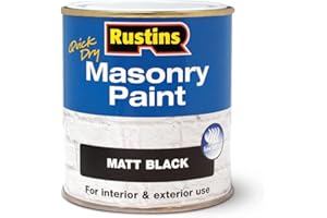 RUSTINS Masonry Paint Matt Black 250ml
