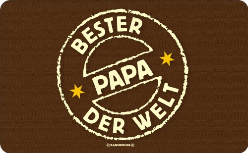 Empireposter - Bester Papa der Welt - Resopal Brettchen - Größe (cm), ca. 14,2x23,3 - Frühstücksbrettchen Frühstücksbrettchen Resopal lebensmittelecht