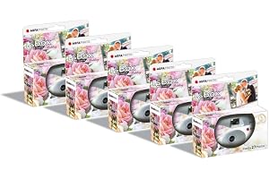 AGFA Photo Pack 5 x 601025 - LeBox Wedding engångskamera, 27 foton, 31 mm optisk lins