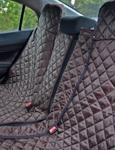 Preisvergleich Produktbild tierlando Autoschondecke, Autoschutzdecke, Hundedecke, mit Reißverschluß teilbar, 200 x 140 cm, Braun – SMR-200-01