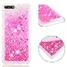 Produktbild HopMore Compatible with Handy Hülle Huawei Honor 7C / Y7 2018 Hülle Silikon Glitzer 3D Flüssig Transparent Kreativ Muster Lustig Schutzhülle Durchsichtig Handyhülle Stoßfest Gummi Case Cover - Rosa