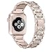 Produktbild Ginamart Armband kompatibel mit Apple Watch Iwatch Band Serie 4 40 mm 44 mm Serie 3/2/1 38 mm 42 mm Damen Metall Edelstahl Schmuck Armband Armreif, Unisex, Gold Bling, 42mm/44mm