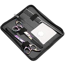 Jeu de ciseaux de coiffure en acier inoxydable, revêtement en titane coloré, coiffure, coiffeur préféré