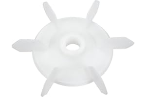 uxcell Pales de ventilateur de moteur 148 mm x 20 mm en forme de D en plastique blanc avec 6 ailettes