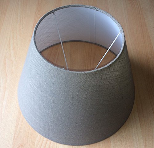 Ersatzschirm in cappuccino Farbe , E27 Schirm ,Glas ,Lampenschirm ,Ersatzglas ,Landhaus Aufsteckschirm , Stoffschirm, - 2