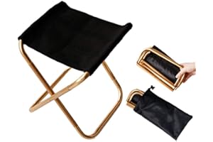 BOFA ECO TABLEWARE Przenośny składany stołek kempingowy z woreczkiem, mały, lekki, składany stołek kempingowy, aluminiowy, kompaktowy, ultralekki, mini składany stołek, do ogrodu, na plażę, do wędkowania, wędrówek,