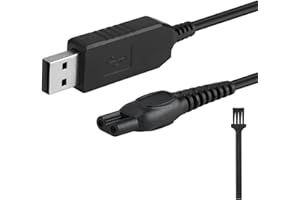TWOBUD 15V Charger Cable for Philips Shaver Hq8505 USB Replacement Charging Cord Compatible with Philips Norelco Series 3000 5000 QP6520 QP6510 One Blade Beard Trimmer Electric Razor Aquatouch Power Lead