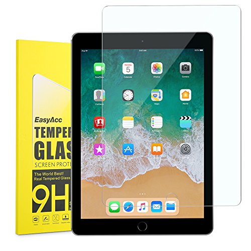 EasyAcc New iPad 9.7/ iPad Pro 9.7/ iPad Air 2/ iPad Air Schutzfolie, Klar Anti-Kratz 9H Hardness Glas Folie Panzerfolie Displayschutz - New iPad 9.7/ iPad Pro 9.7/ iPad Air 2/ iPad Air Gehärtetem Glas