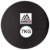 DURADABLE: El Amber Medicine Ball tiene una construcción de goma muy resistente; Puede rebotar en superficies duras.
