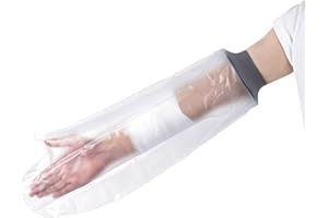 EVERCRYO Waterproof Adult Short Arm Cast Cover for Shower, Bath - Reusable Cast and Bandage Protector - Watertight Protection for Broken Arm, Hand, Finger, Wrist (Grey)