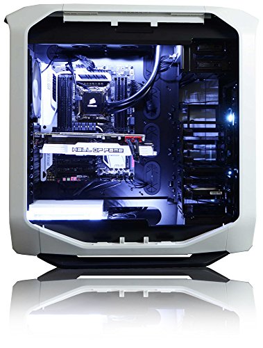 VIBOX Purity Komplett-PC Paket 1 Gaming PC – 3,8GHz Intel i7 6-Core CPU, GTX 1070 GPU, leistungsfähig, Wassergekühlter Desktop Gamer Computer mit Spielgutschein, 27″ Monitor, Gamer Tastatur & Mouse, Windows 10, Weiß Innenbeleuchtung, lebenslange Garantie* (3,4GHz (3,8GHz Turbo) Superschneller Intel i7 6800K Sechs 6-Core Prozessor CPU, Nvidia GeForce KFA2 Hall of Fame GTX 1070 8GB Grafikkarte, 16GB DDR4 3000MHz RAM, 3TB Festplatte, Corsair H100i GTX Wasserkühler, Corsair Gehäuse) - 5
