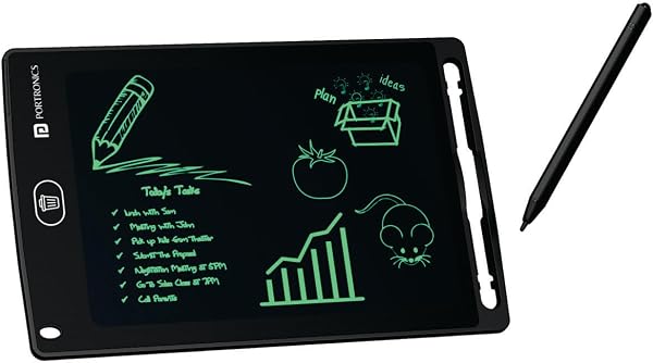 Portronics Ruffpad 8.5E Re-Writable LCD Writing Pad with Screen 21.5cm…