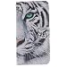Produktbild Anlike Lederhülle Leder Tasche Case für Samsung Galaxy S6 Edge Plus /G9280 (5,7 Zoll) Hülle PU Leder Flip Brieftasche Schutzhülle Wallet Cover Handytasche Schutzhülle Handy Zubehör Handyhülle mit Bookstyle mit Standfunktion Kredit Kartenfach für Samsung Galaxy S6 Edge Plus /G9280 (5,7 Zoll) - White Tiger