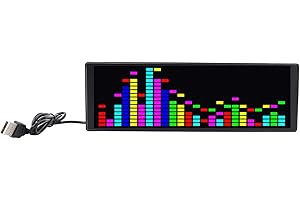 ZJchao RVB Music Spectrum Affichage LED Visualizer Musical 16x24 RGB Rythm Pickup avec 12 Effets Dynamiques 7 Effets de Couleur 84 Combos pour le Décor de Bureau à Domicile