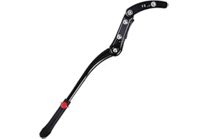 HAPPOW Bike Kickstand Adjustable Aluminum Alloy Bicycle，for Adult and Kids,Stand for 24-29 Inch Wheels, Universal Bike Side Stand for MTB, Road, and Folding Bikes(Black)