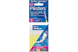 Piksters spazzolini interdentali giallo 0.6mm 3 confezioni da 10 pezzi