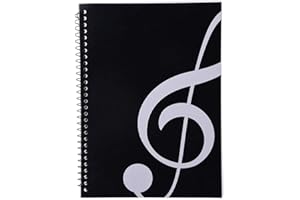 KingPoint Blank Sheet Music Notebook 50 Pages Music Sheet Spiral Notebook Music Writing Notebook, Piano Note Book Accessories (High Note Notebook)