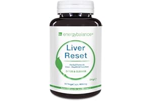 ‎ENERGYBALANCE EnergyBalance Liver Reset - Kapseln Leber Komplex - Leber Regeneration - Vegan, ohne Zusätze - 90 VegeCaps à 466 mg