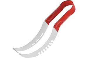 Changtai Wassermelonen Schneider, Melonenschneider aus Edelstahl, Obstschneider Küchenhelfer Messer für Cantaloupe Papaya Drachenfrucht Wassermelone