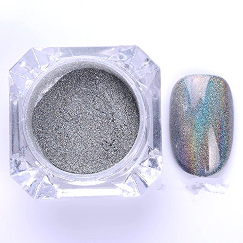 Born Pretty 1g/Box Holographic Laser Powder Nail Glitter Rainbow Pigment Manicure Chrome Pigments