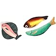 PSK PET MART Catnip Fish Toy for Cats Soft and Durable, Interactive Cat Kicker Toys for Indoor Kitten Exercise 8 Inches for All Breeds (3Pc Pack) (Combo)