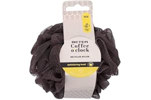 Beter- Esponja de baño para el cuerpo, esponja de malla exfoliante. Colección Coffee O'clock, Colores surtidos
