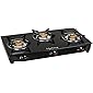 Lifelong Glass Top 3 Burner Gas Stove, Manual Ignition, Black (ISI Certified, Door Step Service)