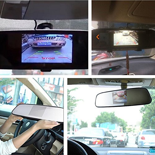 ROGUCI Dax 4.3 Zoll Farbe Rückfahrkamera LCD Nachtsichtgerät Kamera Webcam Auto Rückfahrkamera Kamera + 4.3″ Innenspiegel /Rückspiegel TFT LCD Monitor Fernbedienung & Standfuß Für Auto Rückfahrkamera monitor - 2