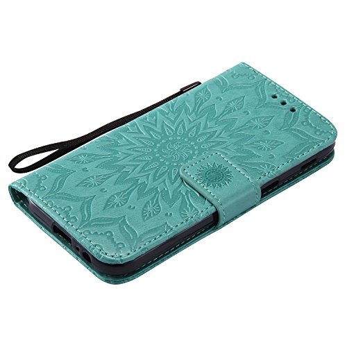 für Smartphone Samsung Galaxy A5 2017 Hülle, Leder Tasche für Samsung Galaxy A5 2017 Flip Cover Handyhülle Bookstyle mit Magnet Kartenfächer Standfunktion ( + Staubstecker) - 4